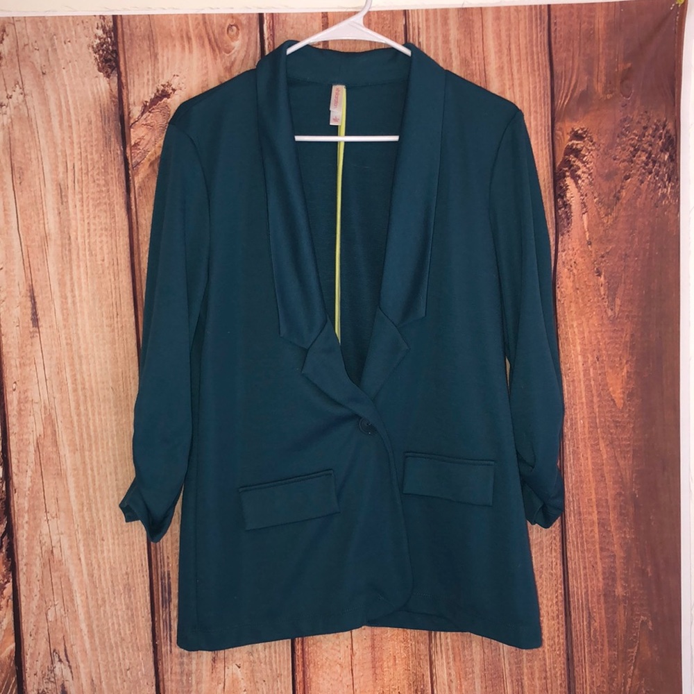 Xhiliration soft blazer - teal